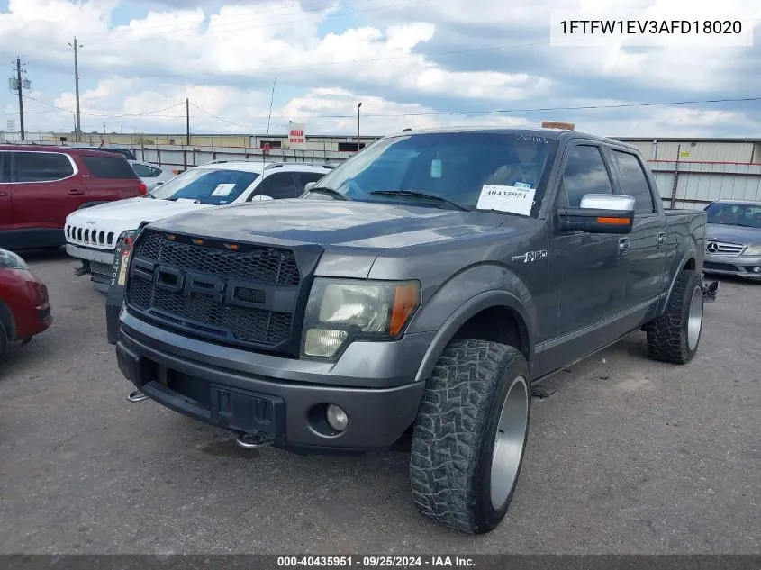 1FTFW1EV3AFD18020 2010 Ford F-150 Platinum