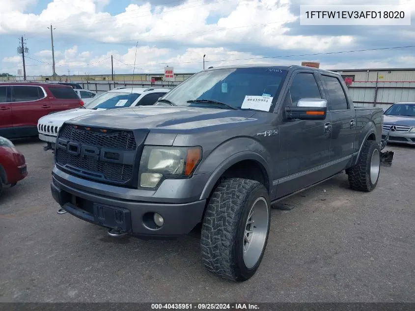 2010 Ford F-150 Platinum VIN: 1FTFW1EV3AFD18020 Lot: 40435951