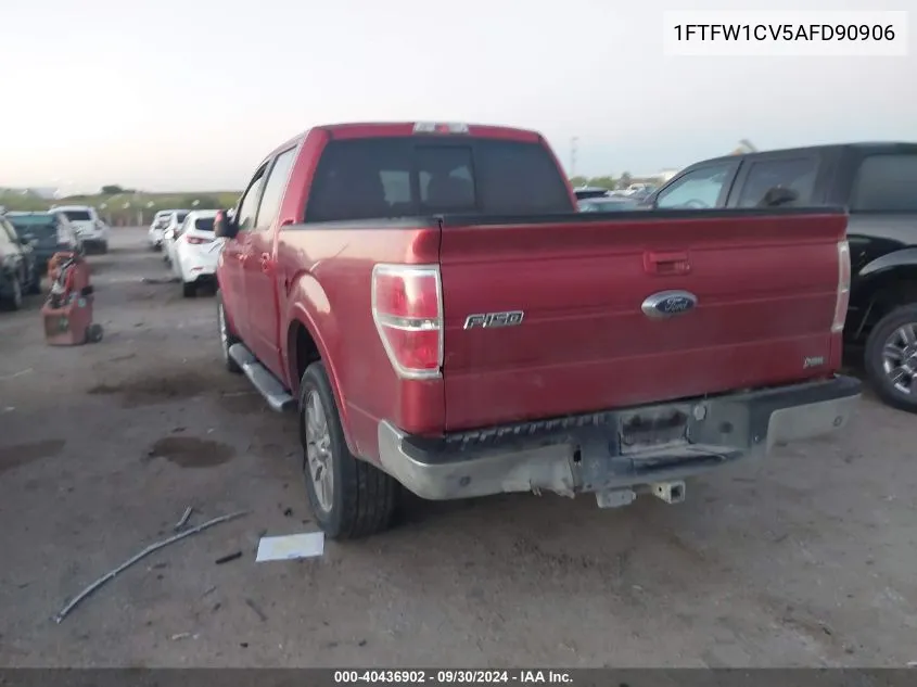 1FTFW1CV5AFD90906 2010 Ford F150 Supercrew