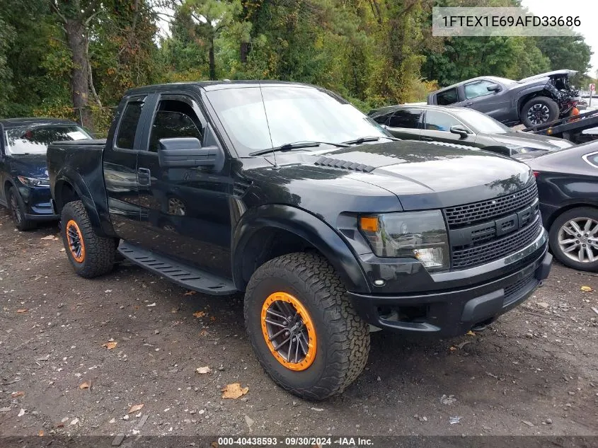 2010 Ford F-150 Svt Raptor VIN: 1FTEX1E69AFD33686 Lot: 40438593