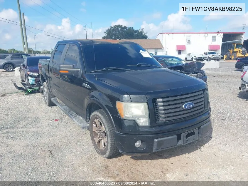 2010 Ford F150 Supercrew VIN: 1FTFW1CV8AKB98225 Lot: 40456323