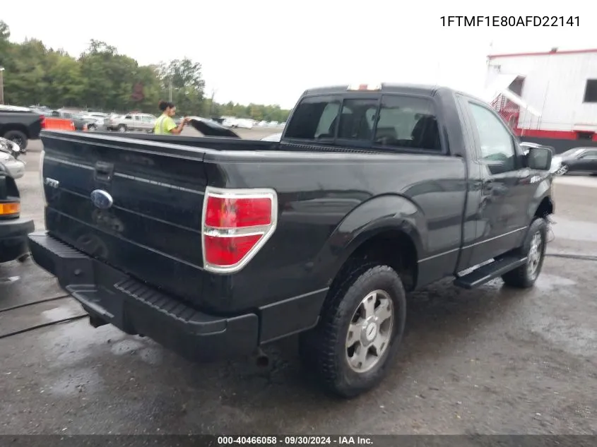 2010 Ford F-150 Stx/Xl/Xlt VIN: 1FTMF1E80AFD22141 Lot: 40466058