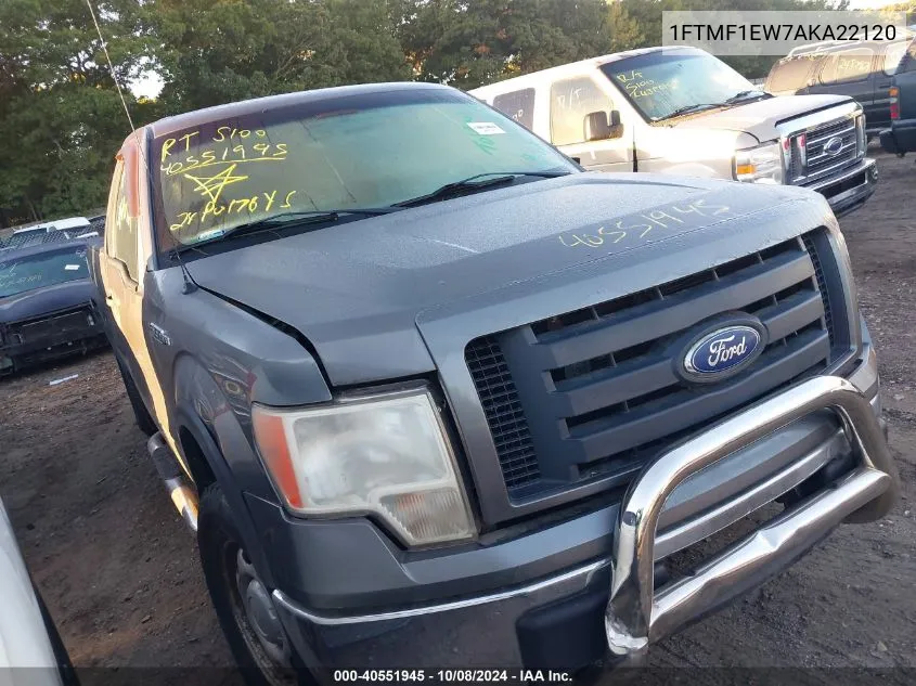 2010 Ford F-150 Stx/Xl/Xlt VIN: 1FTMF1EW7AKA22120 Lot: 40551945