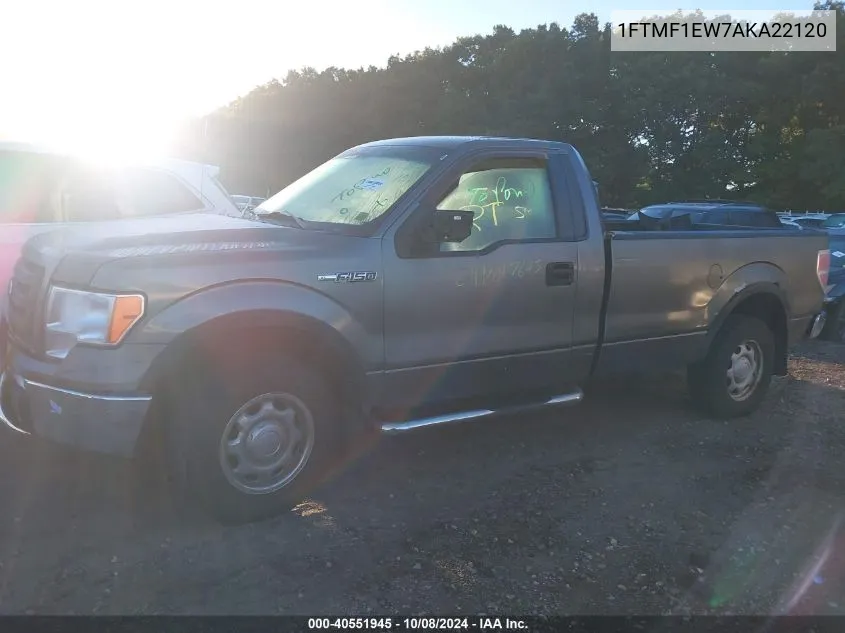 1FTMF1EW7AKA22120 2010 Ford F-150 Stx/Xl/Xlt