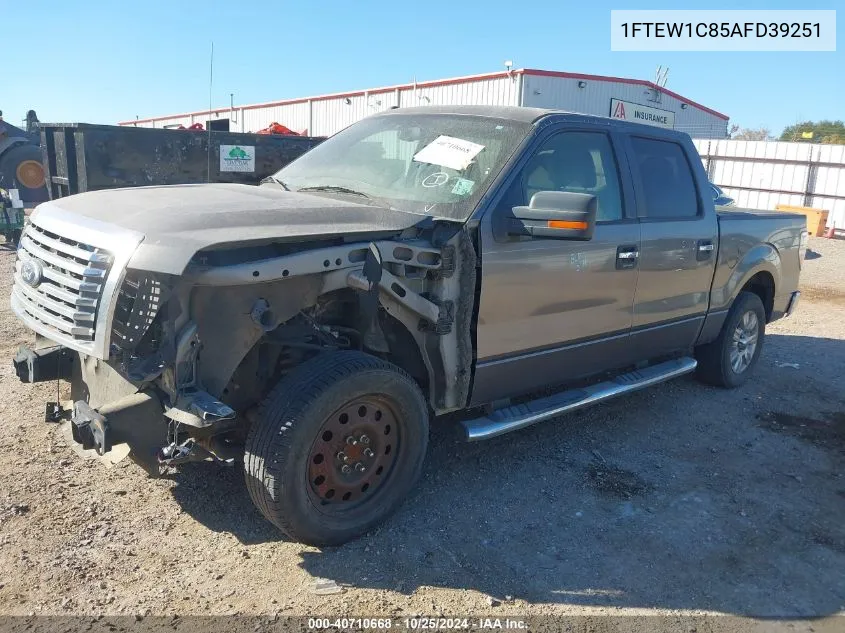 2010 Ford F-150 Xlt VIN: 1FTEW1C85AFD39251 Lot: 40710668