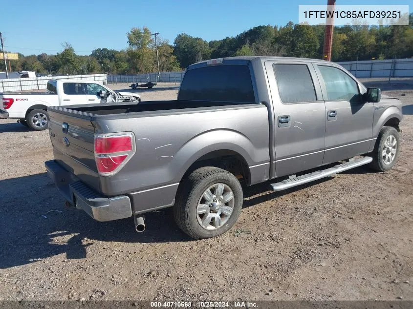 2010 Ford F-150 Xlt VIN: 1FTEW1C85AFD39251 Lot: 40710668