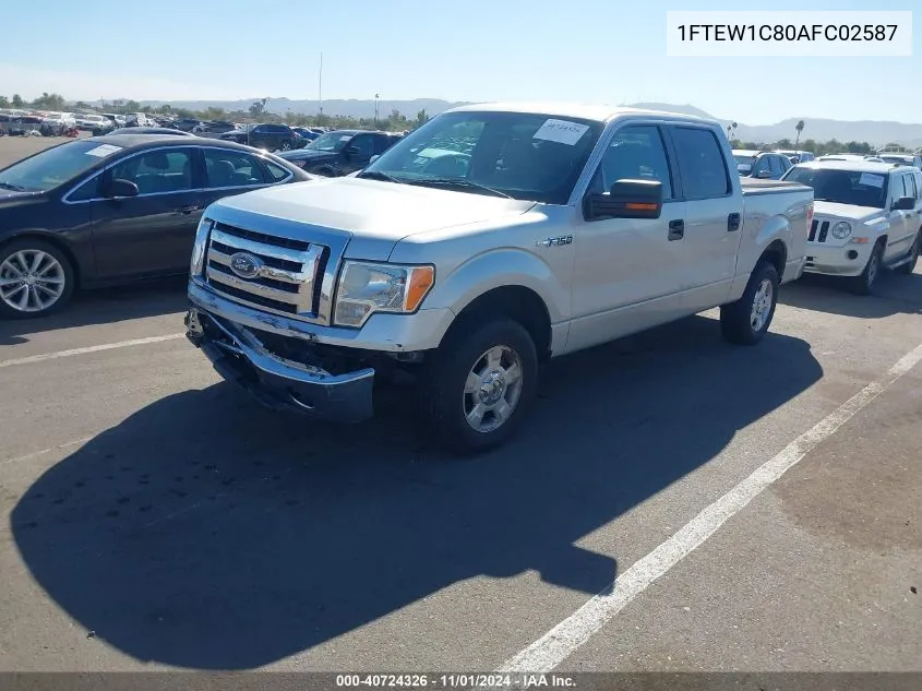 2010 Ford F-150 Fx2 Sport/Xl/Xlt VIN: 1FTEW1C80AFC02587 Lot: 40724326