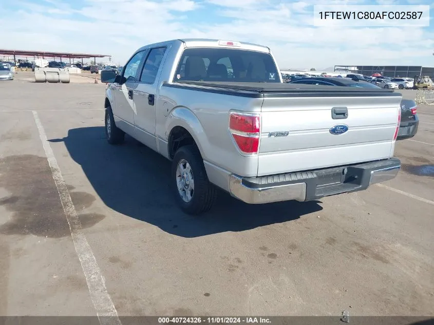 2010 Ford F-150 Fx2 Sport/Xl/Xlt VIN: 1FTEW1C80AFC02587 Lot: 40724326