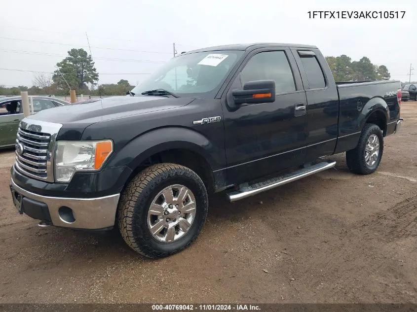 2010 Ford F-150 Fx4/Lariat/Xl/Xlt VIN: 1FTFX1EV3AKC10517 Lot: 40769042