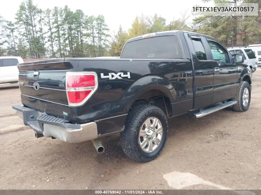 2010 Ford F-150 Fx4/Lariat/Xl/Xlt VIN: 1FTFX1EV3AKC10517 Lot: 40769042