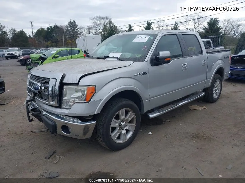 1FTFW1EV4AFC60726 2010 Ford F-150 Fx4/Harley-Davidson/King Ranch/Lariat/Platinum/Xl/Xlt