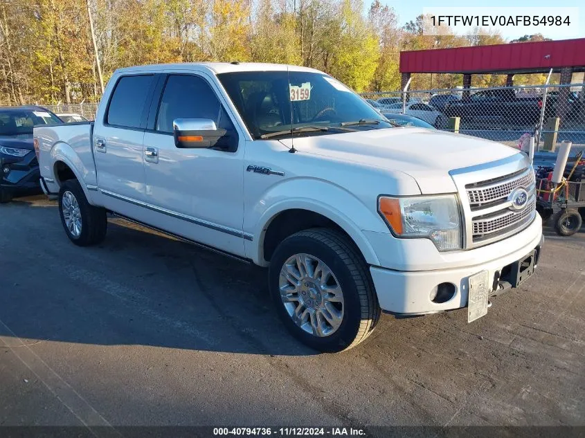 2010 Ford F-150 Fx4/Harley-Davidson/King Ranch/Lariat/Platinum/Xl/Xlt VIN: 1FTFW1EV0AFB54984 Lot: 40794736