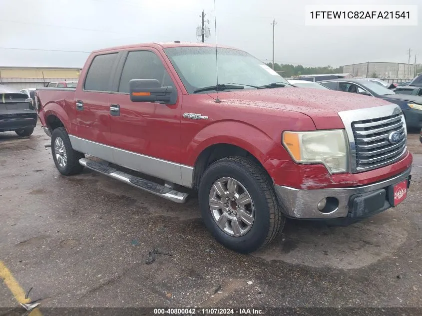 2010 Ford F-150 Fx2 Sport/Xl/Xlt VIN: 1FTEW1C82AFA21541 Lot: 40800042