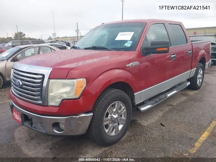 2010 Ford F-150 Fx2 Sport/Xl/Xlt VIN: 1FTEW1C82AFA21541 Lot: 40800042