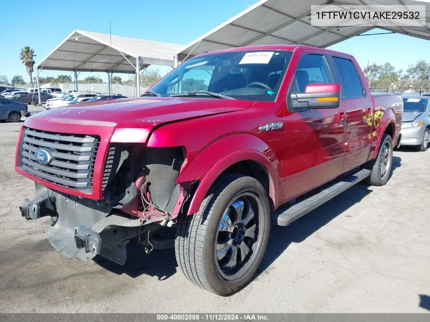 2010 Ford F-150 Fx2 Sport/Harley-Davidson/King Ranch/Lariat/Platinum/Xl/Xlt VIN: 1FTFW1CV1AKE29532 Lot: 40802888