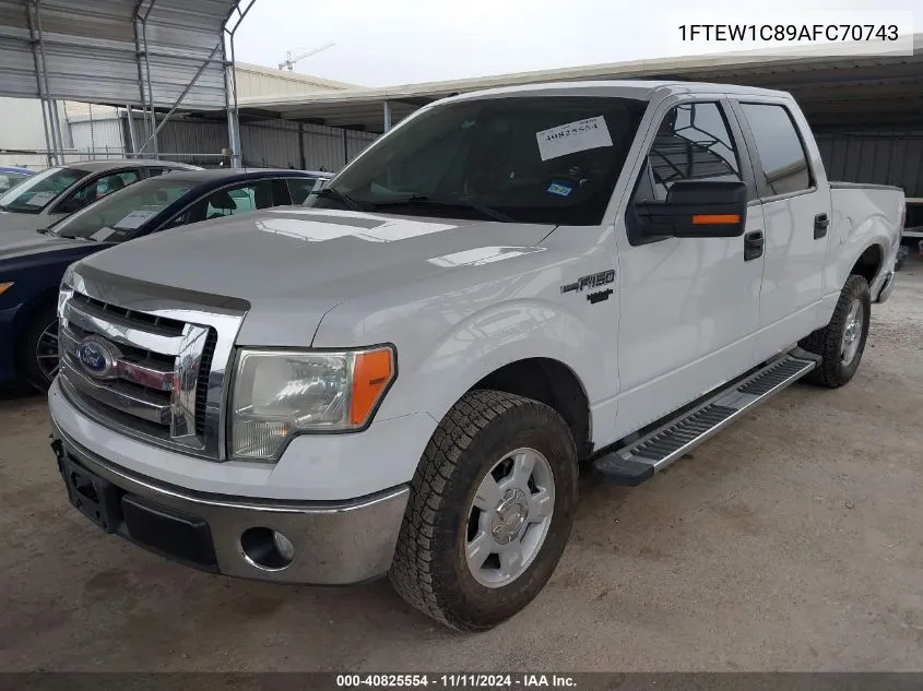 2010 Ford F150 Xlt VIN: 1FTEW1C89AFC70743 Lot: 40825554