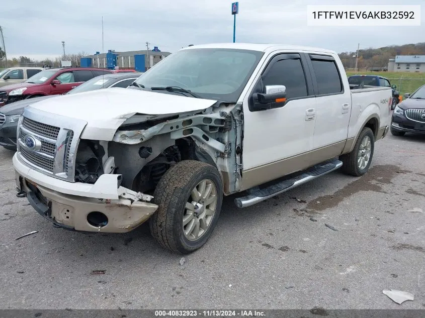 2010 Ford F-150 Fx4/Harley-Davidson/King Ranch/Lariat/Platinum/Xl/Xlt VIN: 1FTFW1EV6AKB32592 Lot: 40832923