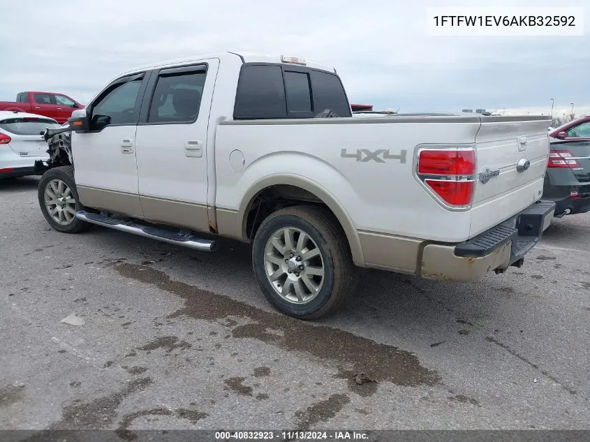 2010 Ford F-150 Fx4/Harley-Davidson/King Ranch/Lariat/Platinum/Xl/Xlt VIN: 1FTFW1EV6AKB32592 Lot: 40832923