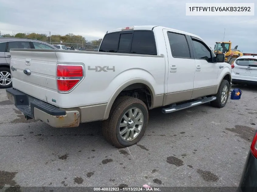 2010 Ford F-150 Fx4/Harley-Davidson/King Ranch/Lariat/Platinum/Xl/Xlt VIN: 1FTFW1EV6AKB32592 Lot: 40832923