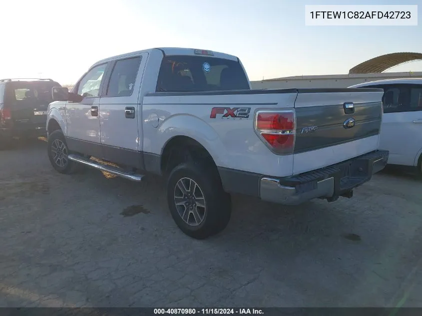 2010 Ford F-150 Fx2 Sport/Xl/Xlt VIN: 1FTEW1C82AFD42723 Lot: 40870980