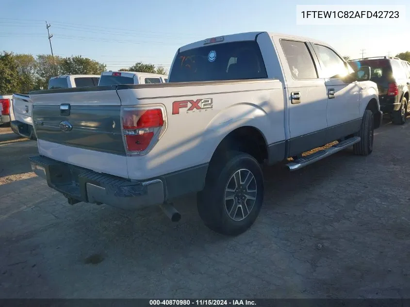 2010 Ford F-150 Fx2 Sport/Xl/Xlt VIN: 1FTEW1C82AFD42723 Lot: 40870980