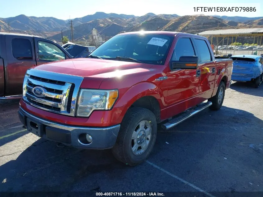 2010 Ford F150 Supercrew VIN: 1FTEW1E8XAFD79886 Lot: 40871716