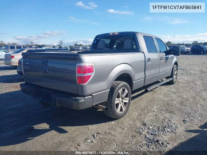 2010 Ford F-150 Fx2 Sport/Harley-Davidson/King Ranch/Lariat/Platinum/Xl/Xlt VIN: 1FTFW1CV7AFB65841 Lot: 40875877