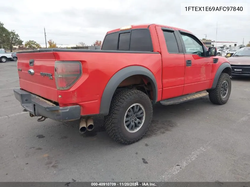 2010 Ford F-150 Svt Raptor VIN: 1FTEX1E69AFC97840 Lot: 40910709