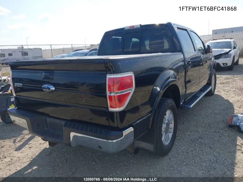 2011 Ford F-150 Lariat VIN: 1FTFW1ET6BFC41868 Lot: 12050765