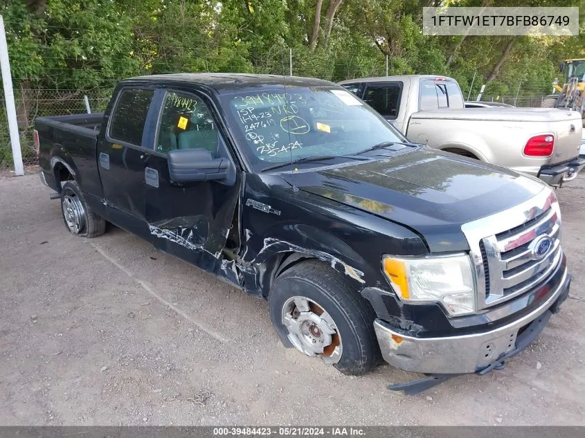 2011 Ford F-150 Xlt VIN: 1FTFW1ET7BFB86749 Lot: 39484423