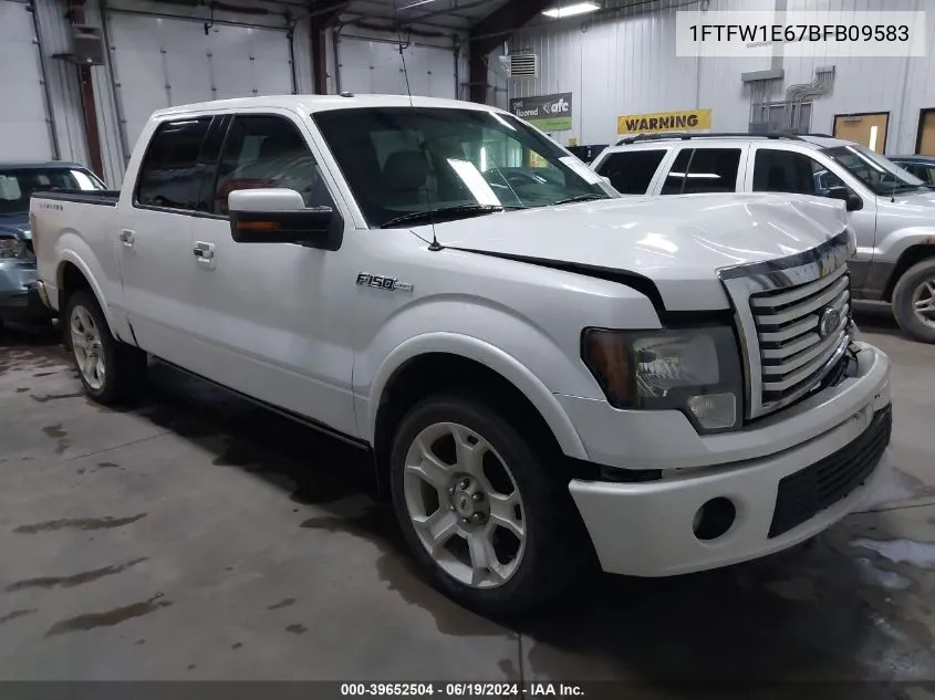 2011 Ford F-150 Lariat Limited VIN: 1FTFW1E67BFB09583 Lot: 39652504