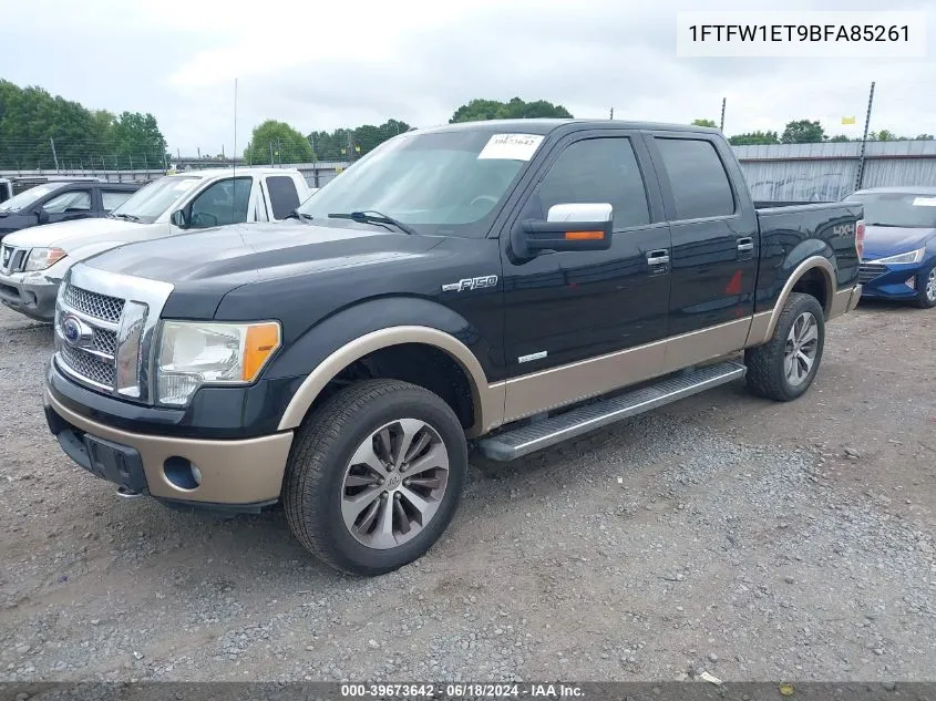 1FTFW1ET9BFA85261 2011 Ford F-150 Lariat