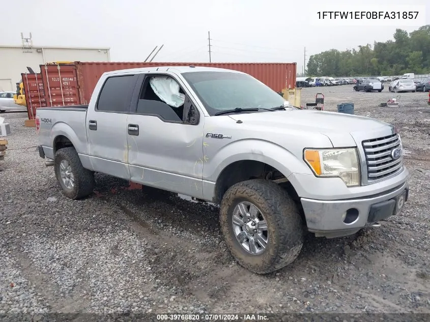 2011 Ford F-150 Xlt VIN: 1FTFW1EF0BFA31857 Lot: 39768820