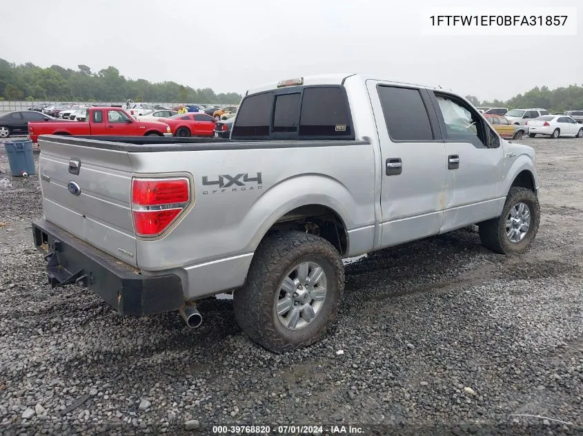 1FTFW1EF0BFA31857 2011 Ford F-150 Xlt