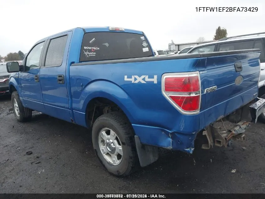 1FTFW1EF2BFA73429 2011 Ford F-150 Xlt