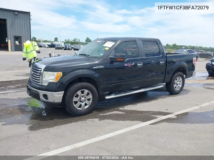 2011 Ford F-150 Xlt VIN: 1FTFW1CF3BFA72079 Lot: 39784416