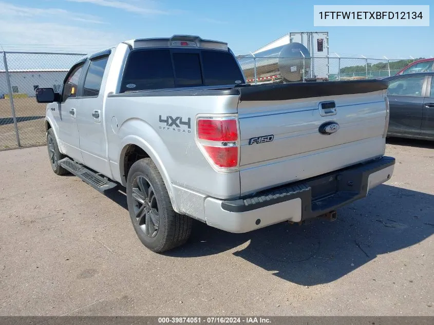 2011 Ford F-150 Lariat VIN: 1FTFW1ETXBFD12134 Lot: 39874051