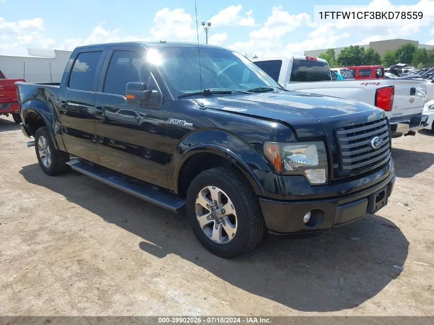 2011 Ford F-150 Fx2 VIN: 1FTFW1CF3BKD78559 Lot: 39902026