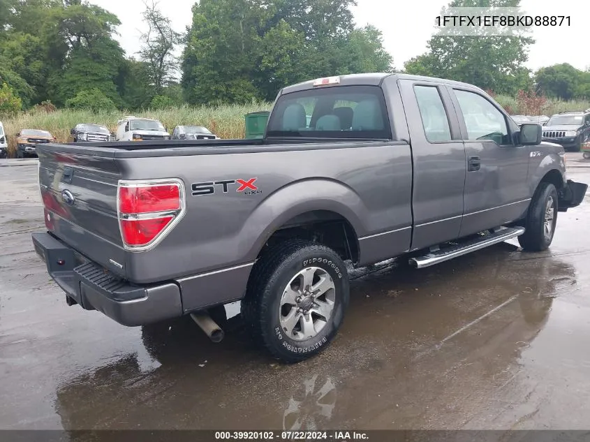 1FTFX1EF8BKD88871 2011 Ford F-150 Stx