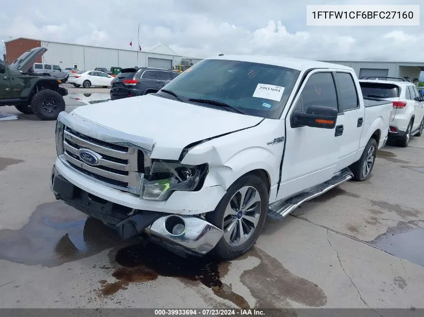 2011 Ford F-150 Xlt VIN: 1FTFW1CF6BFC27160 Lot: 39933694