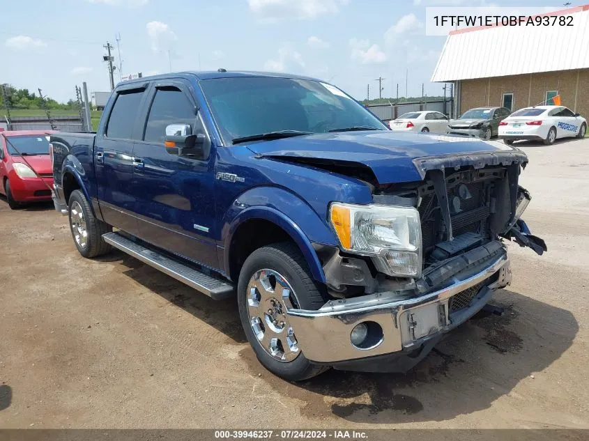 2011 Ford F-150 Lariat VIN: 1FTFW1ET0BFA93782 Lot: 39946237