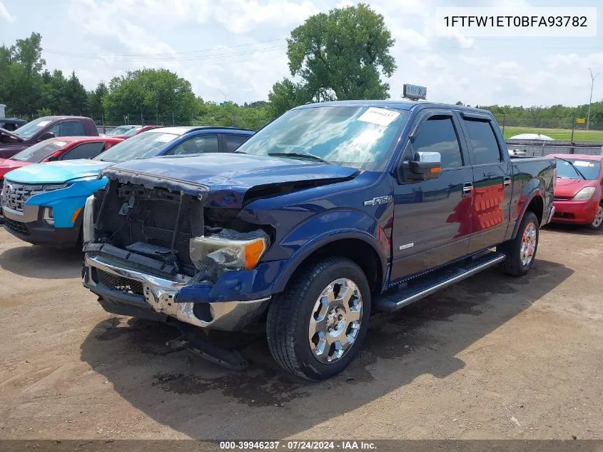 2011 Ford F-150 Lariat VIN: 1FTFW1ET0BFA93782 Lot: 39946237