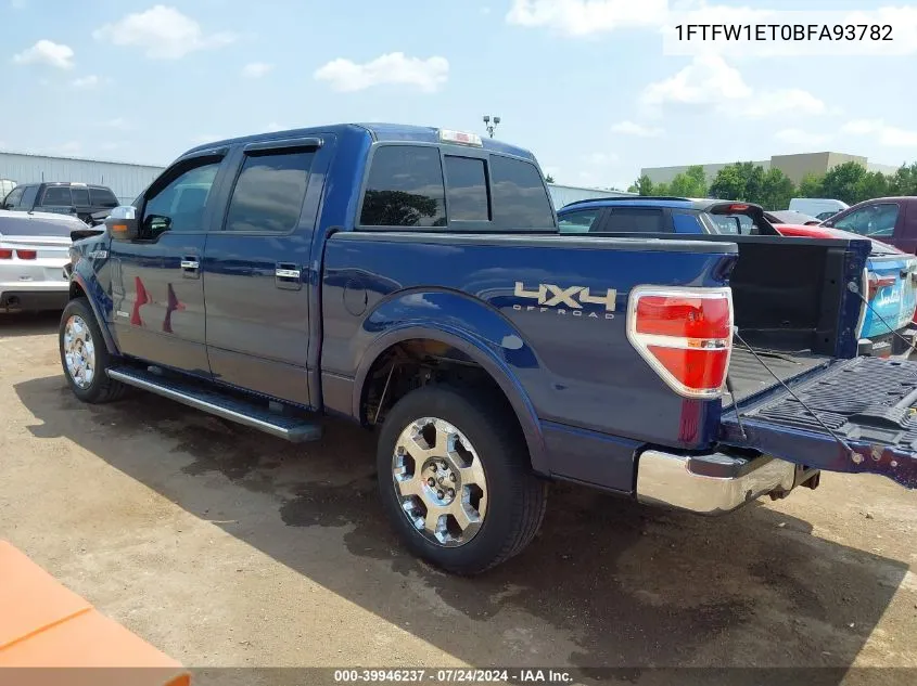 1FTFW1ET0BFA93782 2011 Ford F-150 Lariat