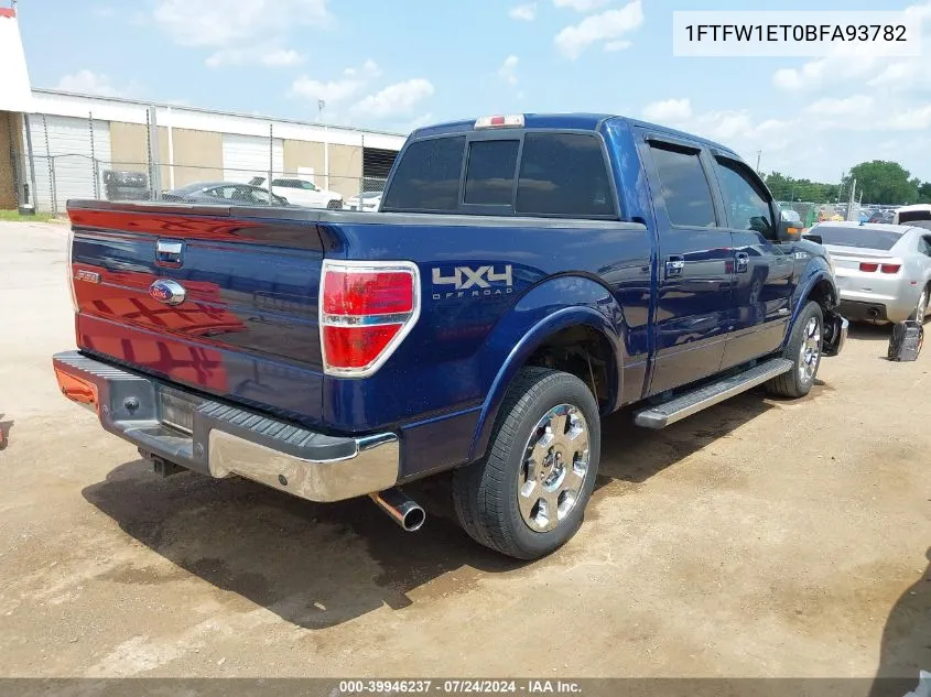 1FTFW1ET0BFA93782 2011 Ford F-150 Lariat