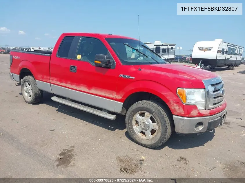 2011 Ford F-150 Xlt VIN: 1FTFX1EF5BKD32807 Lot: 39970823