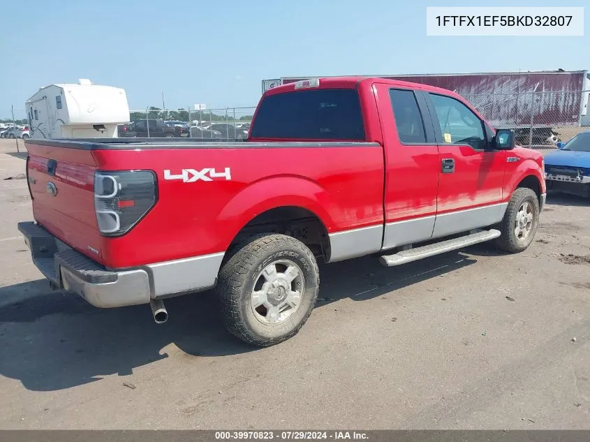 2011 Ford F-150 Xlt VIN: 1FTFX1EF5BKD32807 Lot: 39970823