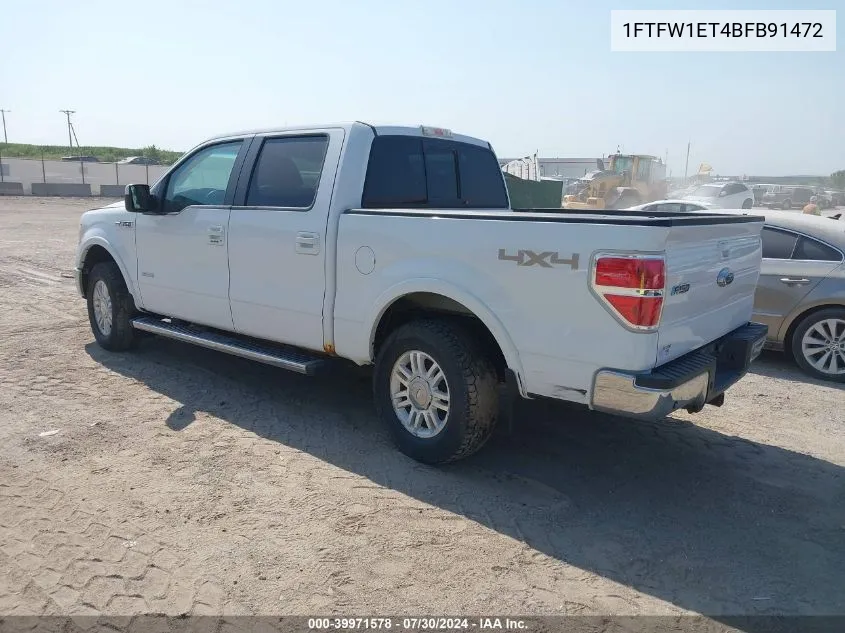 2011 Ford F-150 Lariat VIN: 1FTFW1ET4BFB91472 Lot: 39971578