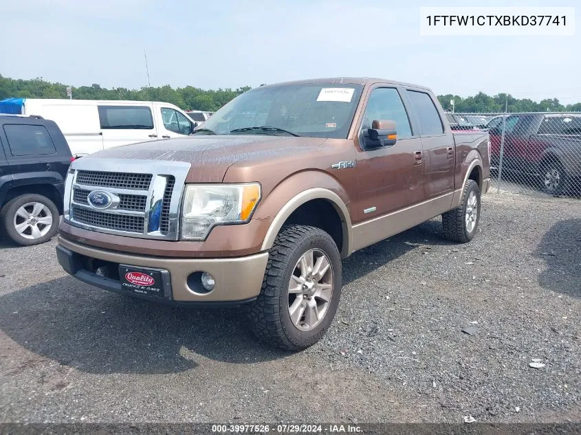 2011 Ford F-150 Lariat VIN: 1FTFW1CTXBKD37741 Lot: 39977526