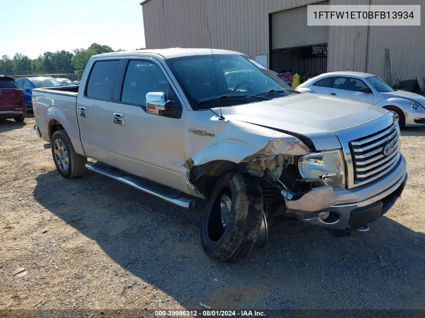 2011 Ford F-150 Xlt VIN: 1FTFW1ET0BFB13934 Lot: 39996312