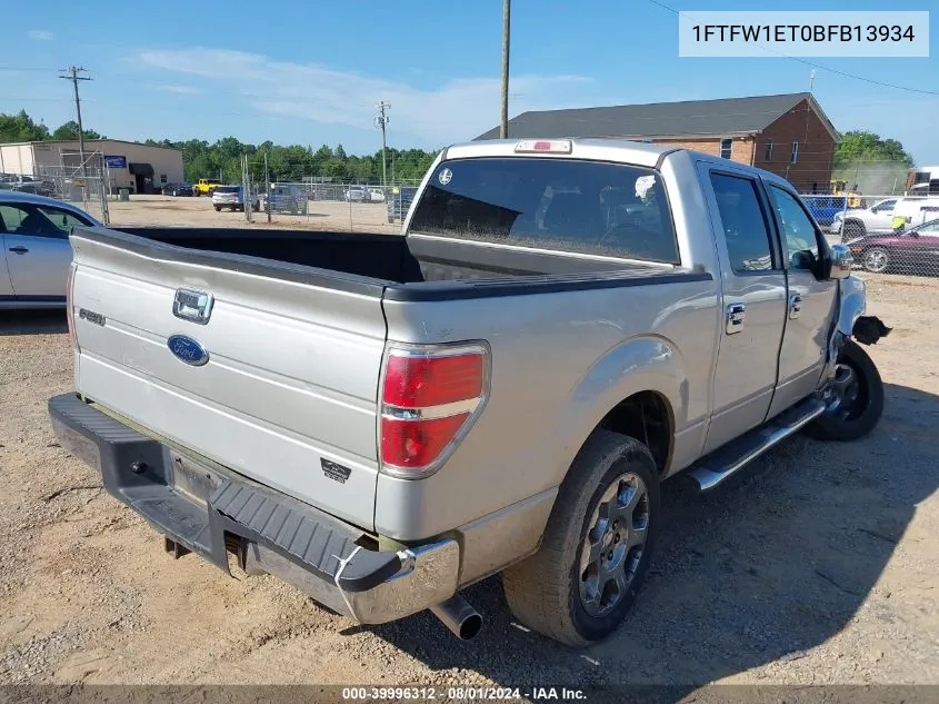 2011 Ford F-150 Xlt VIN: 1FTFW1ET0BFB13934 Lot: 39996312